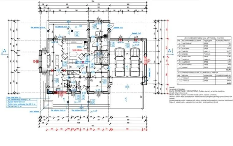 adaptacja projektu gotowego, zmiany na rzucie parteru - biuro projektowe Gorsky Design Toruń